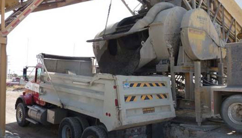 RCC Mixer discharging into dump truck