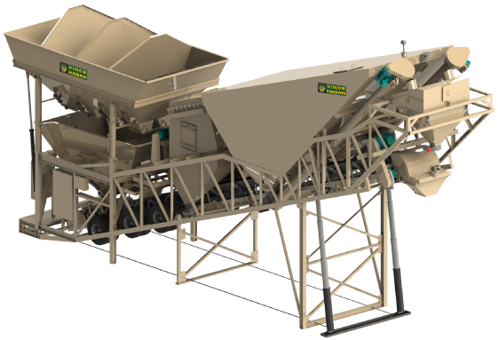 The Vince Hagan HT Series fully mobile Dry Concrete Batching Plant Concrete Batching Plant | Dry Mobile | HT Series Haganator