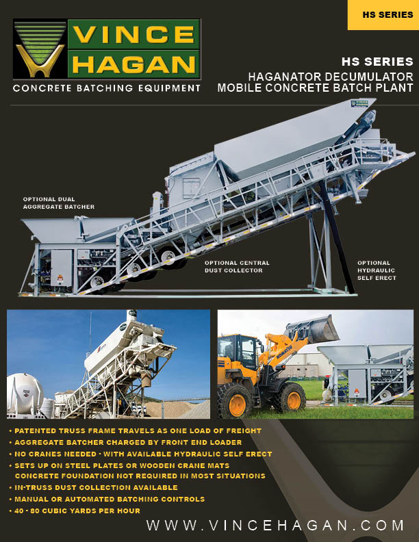 Download a HS Series Haganator Decumulator Concrete Batch Plant Vince Hagan Product Brochure Concrete Batch Plant | HS Series Haganator Decumulator | Vince Hagan Product Brochure