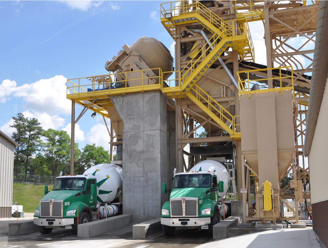Concrete Batching Plants | Wet Stationary | Dual Alley Central Mix & Holding Hopper