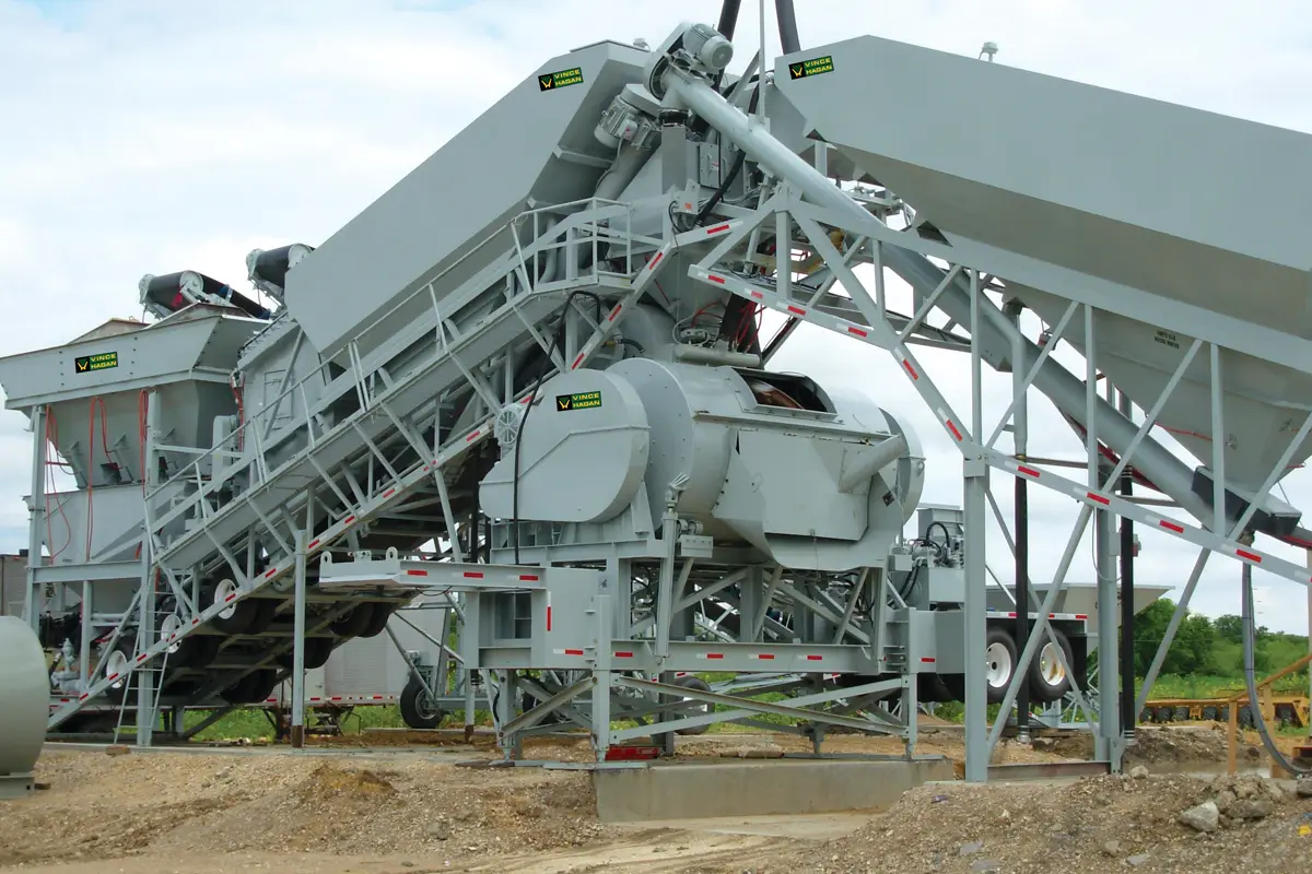 HT Series - Mobile Concrete Batching Plant - HCA Silo - Horizontal Shaft Mixer