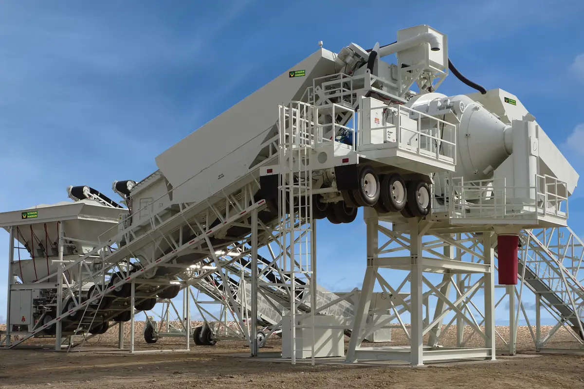 Wet Portable Concrete Batch Plants | SHT Series - Super Haganator with Tilt Mixer