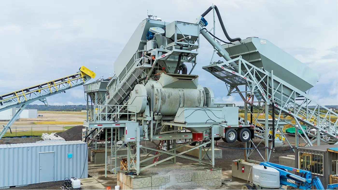 Vince Hagan Mobile Batch Plant – HT Series & Horizontal Shaft Mixer Vince Hagan Mobile Batch Plant - HT Series & Horizontal Shaft Mixer